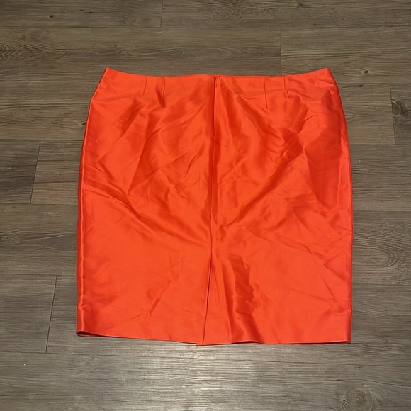 Escada Vintage Silk Blend Skirt Set In Orange - Picture 13 of 14